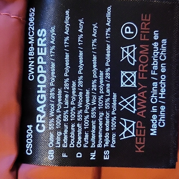 Craghoppers Hepworth Blended Wool Double Zipper Jacket US 4 Almond Beige - Picture 4 of 7